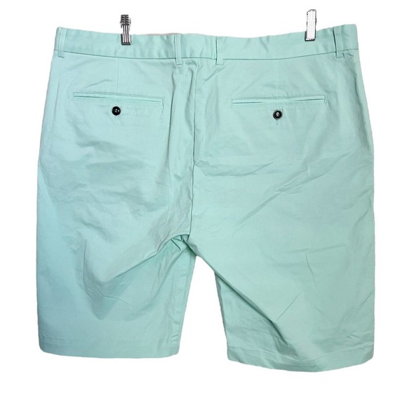 Elevenparis Mens NWT Stretch Cotton Chino Shorts Subtle Green Aqua Sz 36 - Picture 3 of 6
